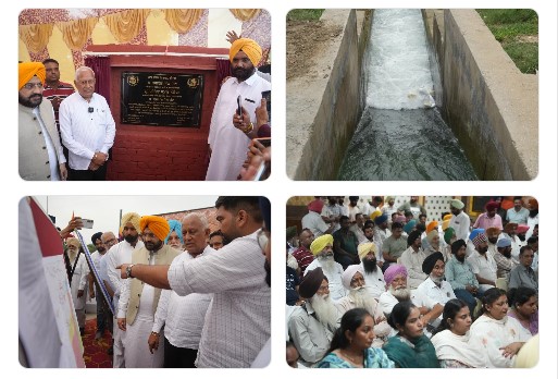 Cabinet Ministers Barinder Kumar Goyal and Tarunpreet Singh Saund inaugurated completed irrigation projects worth Rs 70.52 crore in Khanna